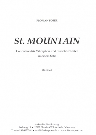 St. Mountain fr Vibraphon und Orchester Partitur