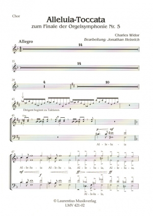Alleluia-Toccata fr gem Chor und Orgel Chorpartitur