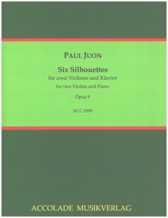 6 Silhouettes op.9 fr 2 Violinen und Klavier Partitur, 2 Violin-Stimmen, 1 Viola-Stimme