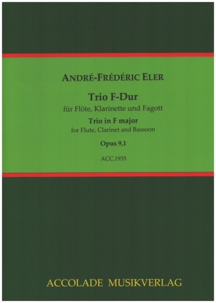 Trio F-Dur op.9,1 fr Flte, Klarinette und Fagott Partitur und Stimmen