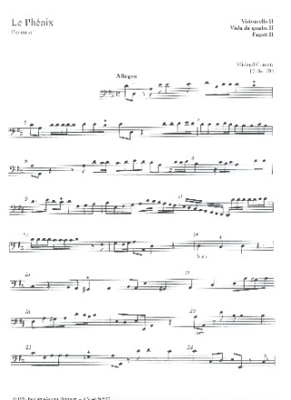 Le Phnix fr 4 Violoncelli (Fagotte, Violen da gamba) (Orgel ad lib) 2. Stimme