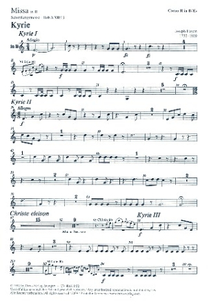 Missa solemnis B-Dur Hob.XXII:13 fr Soli, gem Chor und Orchester Horn 2