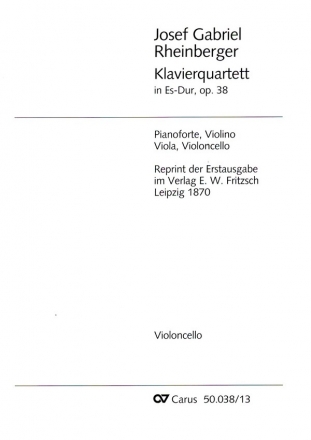 Quartett Es-Dur op.38 fr Violine, Viola und Violoncello und Klavier Violoncello