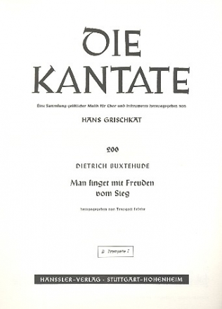 Man singet mit Freuden vom Sieg fr gem Chor und Instrumente Trompete 1