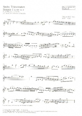 6 Triosonaten fr 2 Flten oder Violinen und Bc Flte/Violine 2
