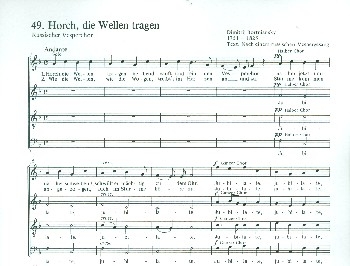Horch, die Wellen tragen fr gem Chor a cappella Partitur