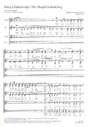 Kung Liljekonvalje / Der Maiglckchenknig fr gem Chor a cappella Partitur (dt/schwed)