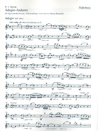 Adagio KV580a  und  Andante KV616 fr Englischhorn (Violine, Viola) und Orgel Englischhorn