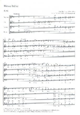 Messe brve fr Sopran und Alt solo, gem Chor und Orgel Chorpartitur (la)