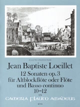 12 Sonaten op.3 Band 4 (Nr.10-12) fr Altblockflte (Flte, Oboe) und Bc