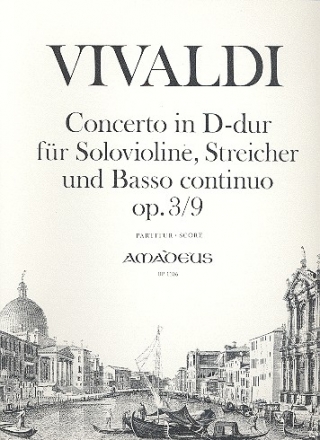 Konzert D-Dur op.3,9 fr Violine solo, Streicher und Bc Partitur