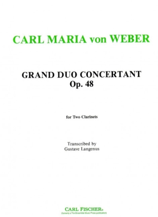 Grand Duo concertant op.48 for 2 clarinets score