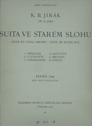 Suite im alten Stil op.21 fr Klavier