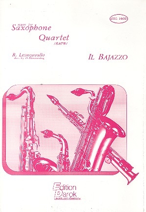 Prolog to Il Bajazzo for 4 saxophones (SATB) score and parts
