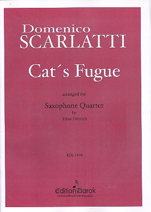 Cat's Fugue L499 for 4 saxophones (SATB) score and parts