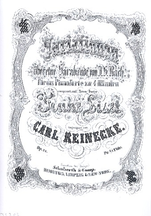 Variationen op.24 ber eine Sarabande von J.S. Bach fr Klavier zu 4 Hnden Spielpartitur