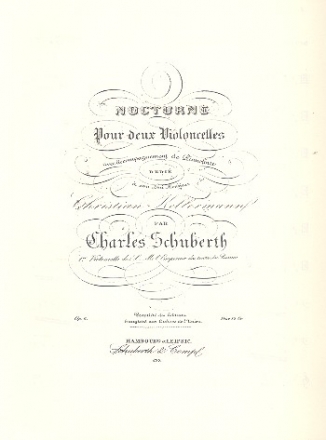 Nocturne op.6  fr 2 Violoncelli und Klavier Stimmen