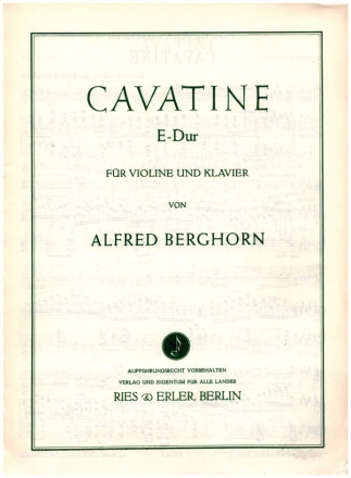 Cavatine fr Violine und Klavier