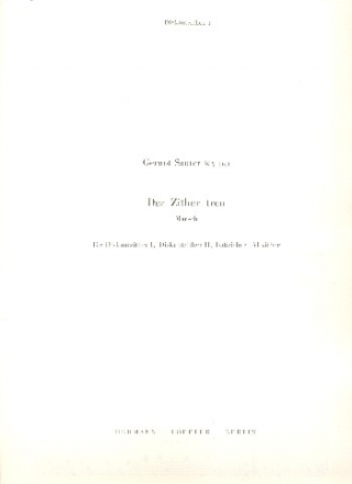 Der Zither treu WV160 fr 4 Zithern Stimmen