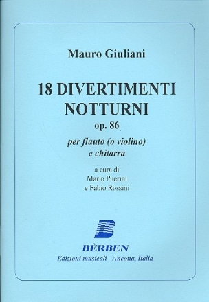 18 Divertimenti notturni op.86 per flauto e chitarra parti