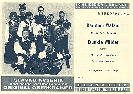 Krntner Walzer  und   Dunke Wlder: fr 6-stimmige Oberkrainer Besetzung