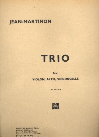 Trio op.32,2 pour violon, alto et violoncelle partition et parties