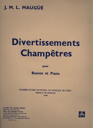 Divertissements et Champ�tres pour basson et piano