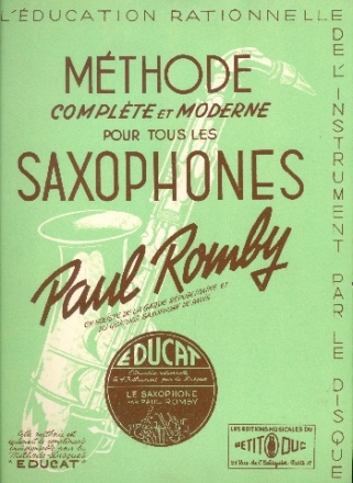 M�thode compl�te et moderne: pour saxophone (frz)