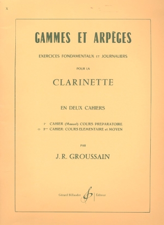 Gammes et arp�ges vol.2 pour clarinette