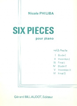 6 pices vol.2 (faciles) pour piano
