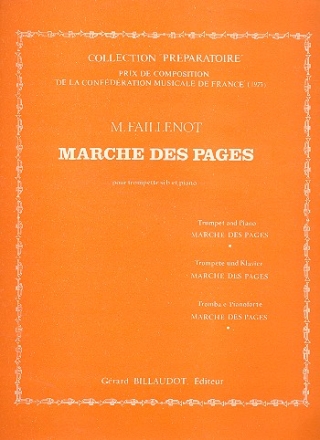 Marche des pages pour trompette et piano