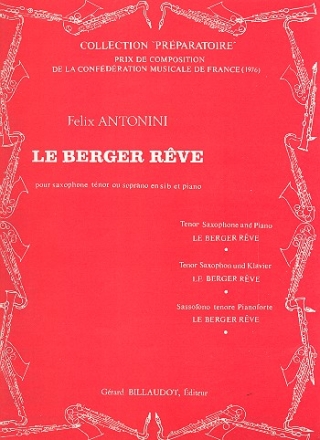 Le berger r�ve pour saxophone t�nor et piano
