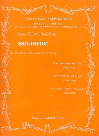 �glogue pour saxophone t�nor et piano