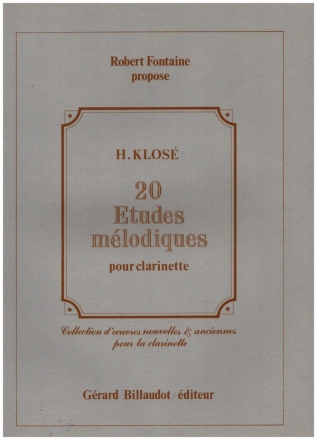 20 Etudes m�lodiques pour clarinette
