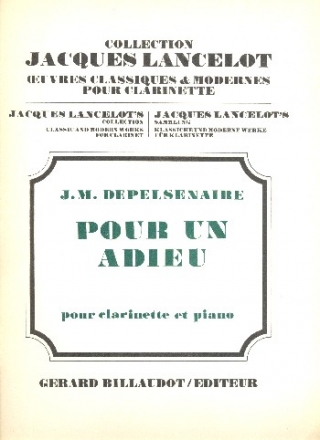 Pour un adieu pour clarinette et piano