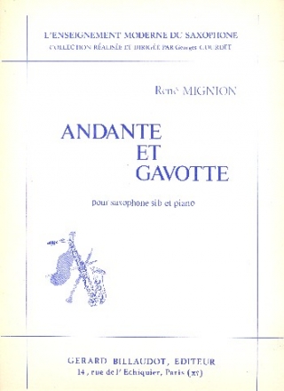 Andante et Gavotte saxophone tmor (soprano) et piano