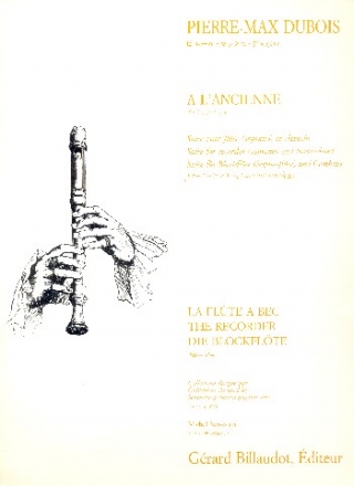 A l'ancienne pour fl�te � bec soprano et clavecin