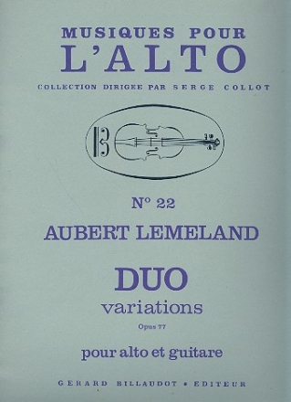 Duo variations op.77 pour alto et guitare partition et partie
