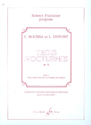 3 Nocturnes Nr.1 fr Klarinette und Harfe (Klavier)