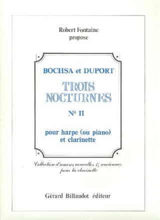 3 Nocturnes Nr.2 fr Klarinette und Harfe (Klavier)