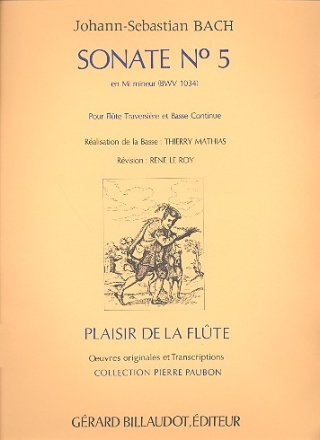 Sonate no.5 mi mineur BWV1034 pour flte traversire et bc