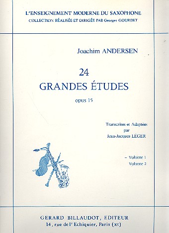 24 grandes tudes op.15 vol.1 (nos.1-12) pour saxophone