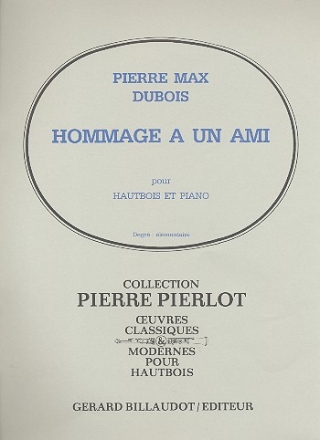 Hommage � un ami pour hautbois et piano