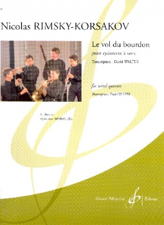Le vol du bourdon pour flute, hautbois, clarinette, cor et bassoon patition et partie