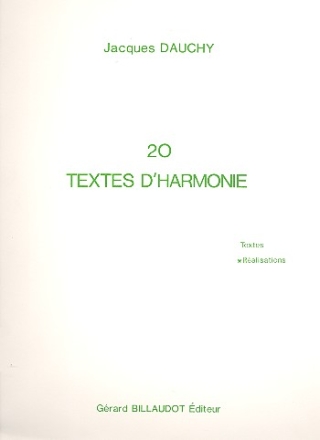20 Textes d'harmonie r�alisations