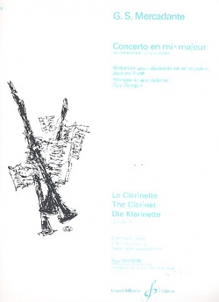 Concerto en mi b majeur pour clarinette et piano Rueff, Jeanine, Bearb.