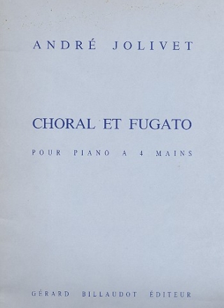 Choral et Fugato pour piano  4 mains partition