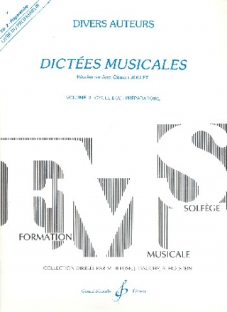 Dictees musicales vol.2 cycle 2a livre du professeur