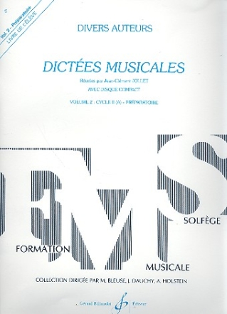 Dictes musicales vol.2 cycle 2 (a) - prparatoire livre de l'lve