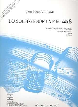 Du solfge sur la f.m. 440.8 - chant/audition/ fin d'tudes 3e cycle livre du Professeur